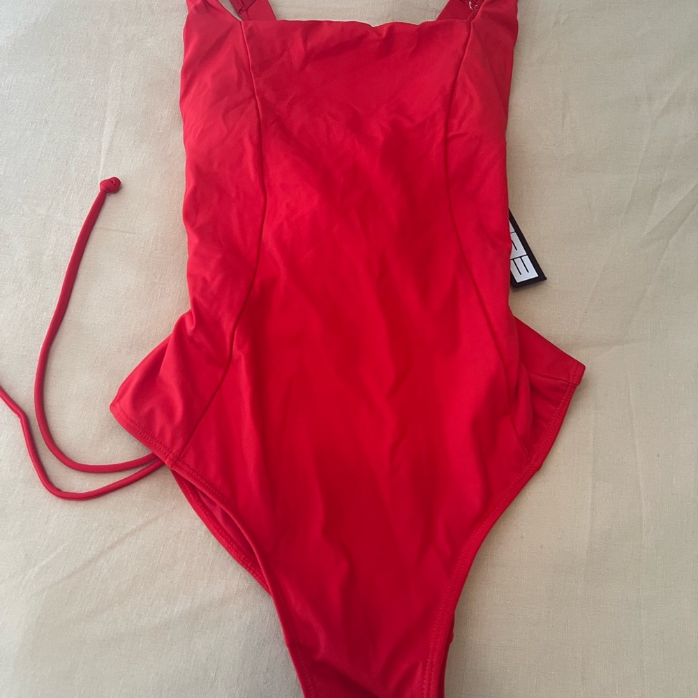 Classic Red One-Piece Swimsuit